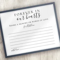 Share a Memory Simple Funeral Attendance Card