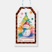 Christmas Snowman Personalized Gift Tags