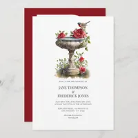 Elegant Photo and QR Code Garden Wedding Invitation