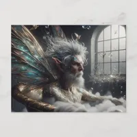 Fairy King Takes a Bath in Gold Tub Postcard
