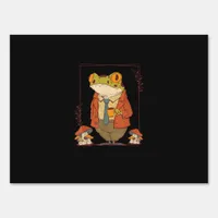 Frog Goblincore Academia Aesthetic Mushroom Sign