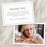 Simple Funeral Sympathy Thank You Card