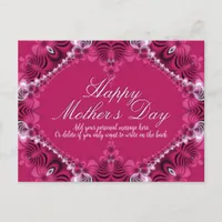 Pink Lace Elegance Mothers Day Postcard