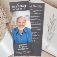 Rustic Memorial Poem Custom Photo Funeral Prayer Bookmarks