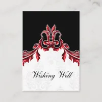 red black wishing well cards