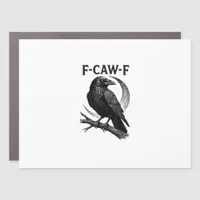 Funny F-Caw-F Crow Retro Graphic Car Magnet