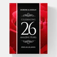 Elegant 26th Rose Wedding Anniversary Celebration Paperweight