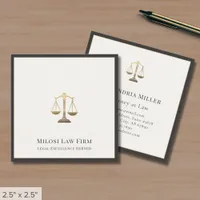 Simple Upscale Attorney Square Business Card