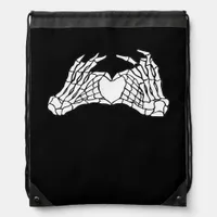 Skeleton Heart Hands - Light Drawstring Bag
