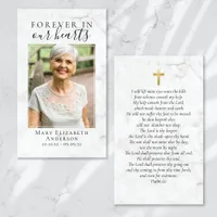 Forever in Our Hearts Photo Funeral Prayer Card