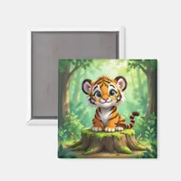 Baby Tiger | Cute Cartoon Kid's Nursery Art Magnet