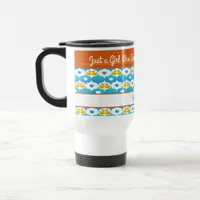 Just a Girl Who Loves Cruising & Ducks–Custom Name Travel Mug