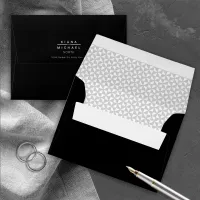 Simply Minimalist Wedding Black ID523 Envelope