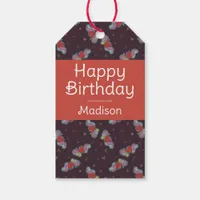 Music Lover Doodles Theme Birthday Party Red Gift Tags