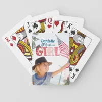 All American Girl Personalized Playing Cards