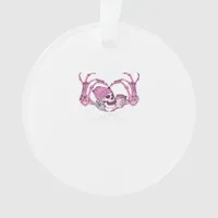 Halloween Skull Heart Hands Skeleton Beanie Design Ornament