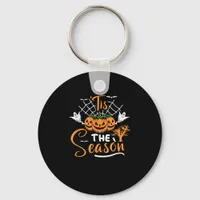 Tis The Season Halloween Pumpkin Costume Keychain