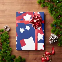 Bold Stars and Stripes,4th of July Edition Wrapping Paper