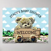 Personalized Teddy Bear Baby Shower Sign