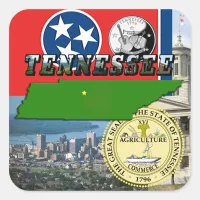 Tennessee Map, Flag, State Seal and Pictures