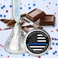 Police Graduation Party Modern Thin Blue Line Flag Hershey®'s Kisses®