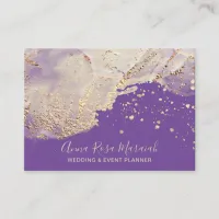 *~* Purple  Gold Foil  Beauty Wedding Elegant Business Card