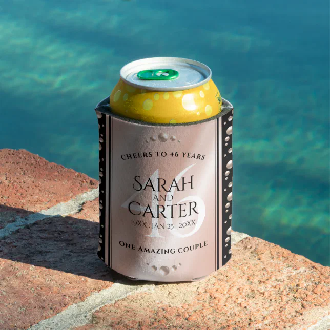 Elegant 46th Pearl Wedding Anniversary Celebration Can Cooler