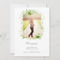 Country Greenery Photo Pregnancy Announcement