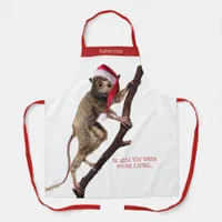 Funny Weird Christmas Taxidermy Primate Creature Apron