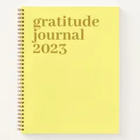 Yellow Minimalist Gratitude Journal