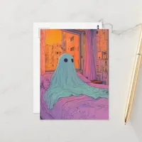 Ghost in Bed Postcard