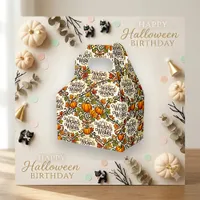 Vintage Pumpkin Wicked Wishes Halloween Favor Boxes