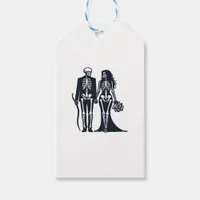 Gothic Skeleton Bride & Groom – Till Death Do Us P Gift Tags