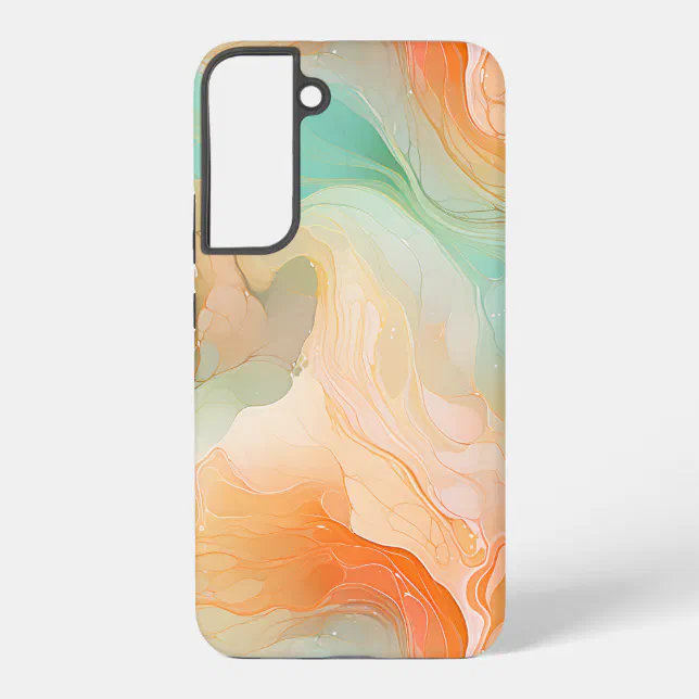 Marble Terracotta and jade Samsung Galaxy S22+ Case