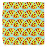 Emoji Pizza Slices Modern Food Pattern Bandana