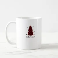 Tis The Season Red Plaid Christmas Tree Coffee Mug