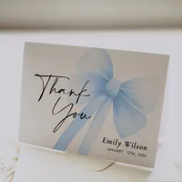 Blue Bow  Thank You Card