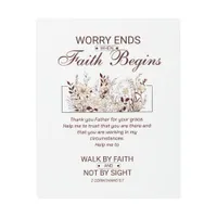 Walk by Faith 2 Corinthians 5 Floral Scripture Metal Print