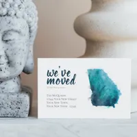 We've Moved Watercolor Georgia Moving Announcement