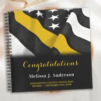 Dispatcher Retirement Thin Gold Line Party Guest Notebook