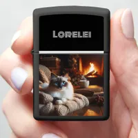 Ragdoll Cat Hearthside Haven: Ragdoll Cocoa Dreams Zippo Lighter