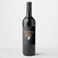 Mommy’s Little Boo - Happy Halloween Wine Label