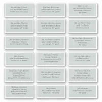 18 Individual Recipient Name Address Teal Sticker