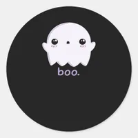 Little Boo Cute Halloween Classic Round Sticker