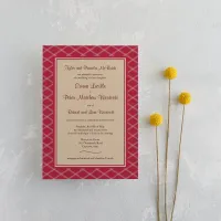 Formal Magenta Art Deco Reception-Only Invitation