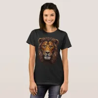 Beautiful Majestic Lion Portrait Mosaic Art T-Shirt