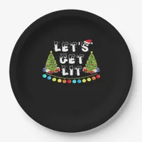 Let's Get Lit Christmas Essential Paper Plates