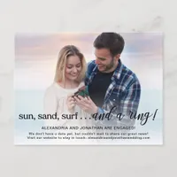 Beach Theme Engagement Announcement Photo Postcard