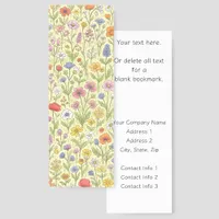 Abstract Flowers Business Promotional or Blank Bookmarks