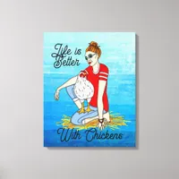 Cool Chicks | Chicken Art  Canvas Print